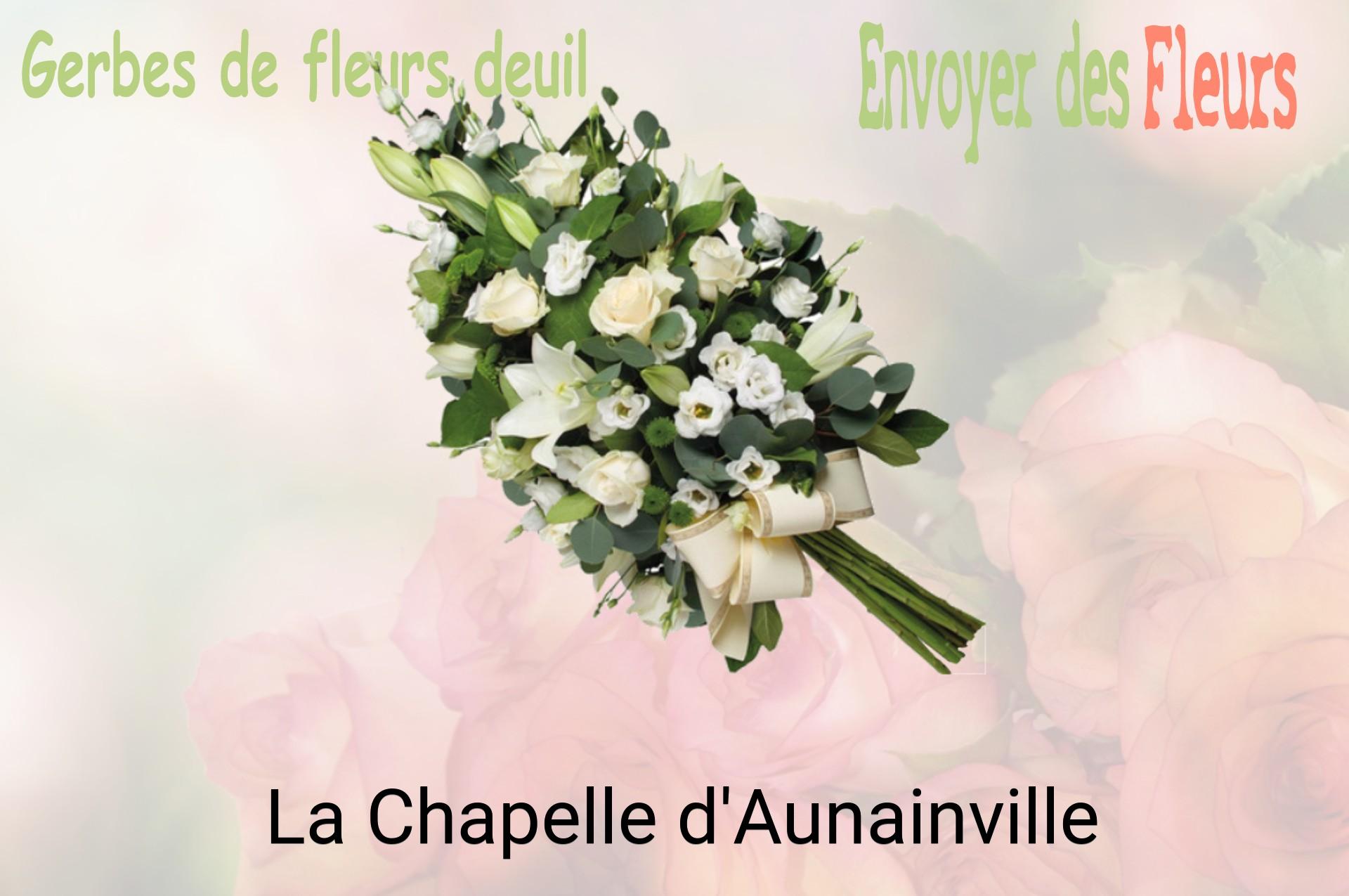Gerbe de fleurs de deuil livrée à La Chapelle-d'Aunainville